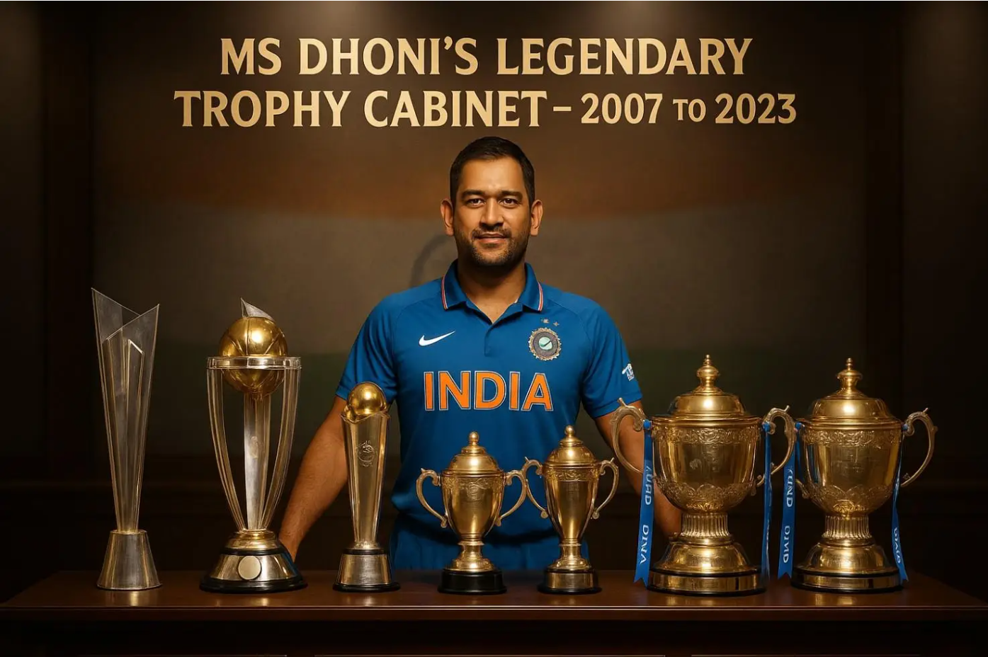TROPHIES WON BY MS DHONI
